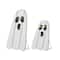 Glitzhome; Glitzhome® 24"H Halloween Lighted Wooden White Ghost Porch Decor with Timer Set; Category:Halloween Porch Decor; Image:2